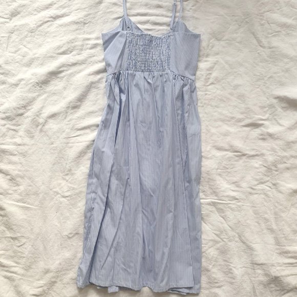 Blue and White Striped Summer Dress - Picture 6 of 6